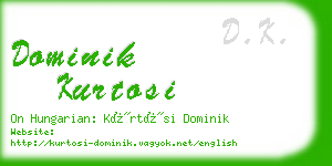 dominik kurtosi business card